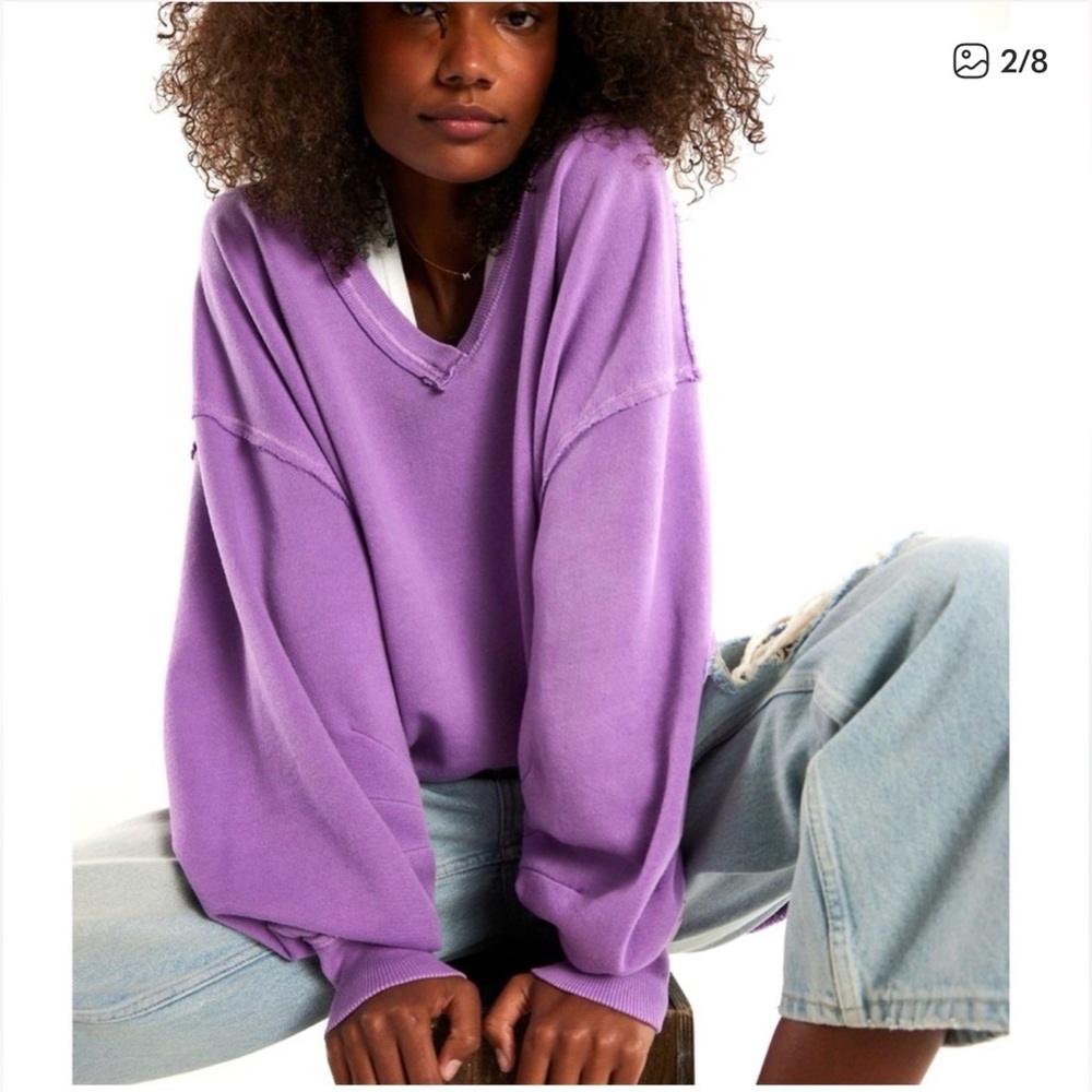 Free People Venice V Neck in SOLD OUT Bubble Tea size medium